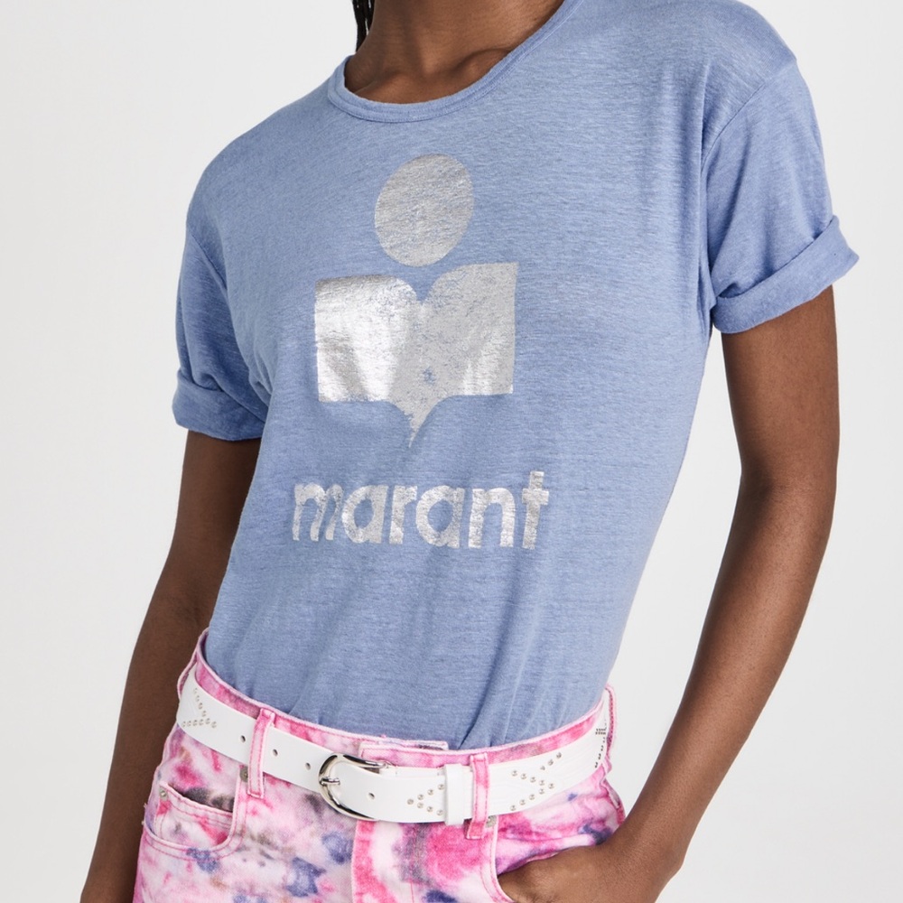 Isabel Marant Étoile
Koldi Blue T-Shirt with Silver Logo